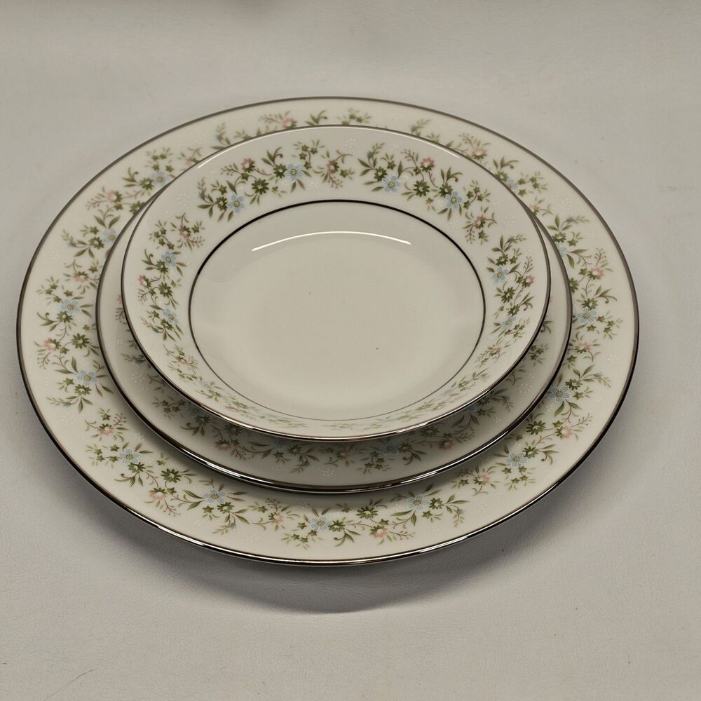 Noritake Savannah 2031 Salad Bread Butter Fruit Bowl 3 Pc China Set Japan Floral